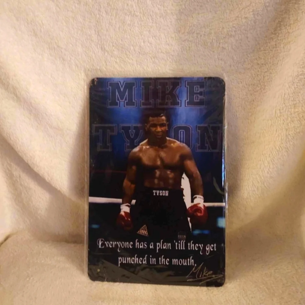 Mike Tyson tin sign